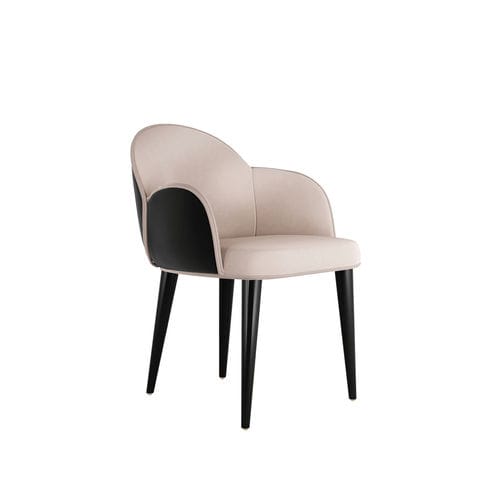 Sedia da pranzo contemporanea - SCILLE - Hommés Studio - da interno / in velluto / con supporto in metallo