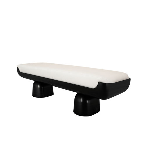 Divanetto imbottito contemporaneo - FIFIH - Hommés Studio - in velluto / bianco / nero