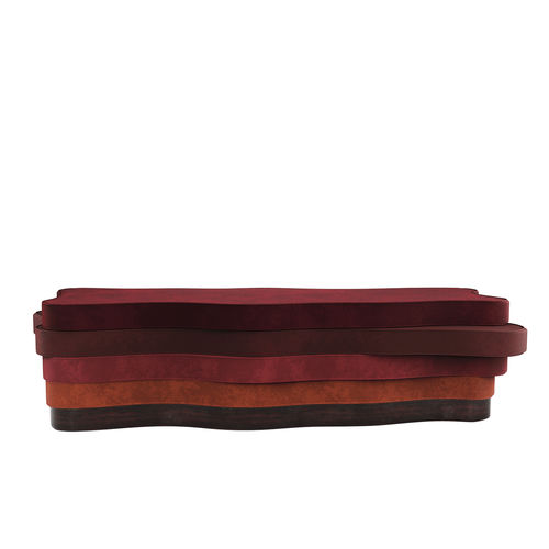 Divanetto imbottito design originale - CADIZ - Hommés Studio - in velluto / con supporto in noce / multicolore