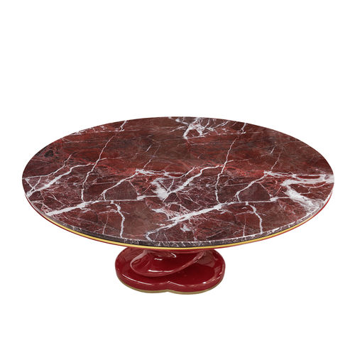 Tavolo da pranzo in marmo - MULLER - Hommés Studio - contemporaneo / con supporto in acciaio inossidabile lucido / ovale