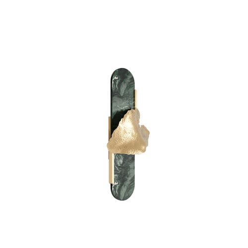 Applique contemporanea - LEAFUS SCONCE - Hommés Studio - da interno / in acciaio inossidabile lucido / in marmo