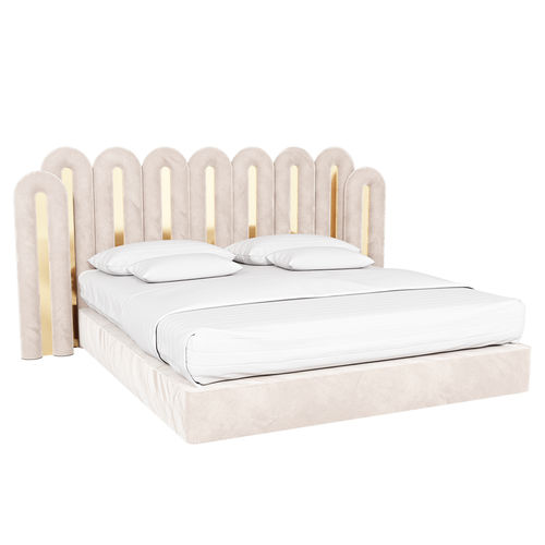 Letto matrimoniale - DEMIZ - Hommés Studio - contemporaneo / imbottito / con testiera