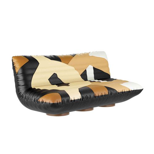 Divano letto - FOIL  - Hommés Studio - contemporaneo / in pelle / personalizzabile