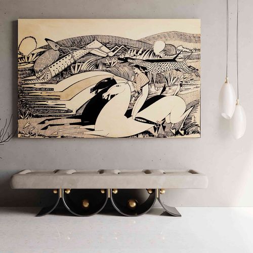Panca contemporanea - ARCANA  - Hommés Studio - in tessuto / in ferro / senza schienale