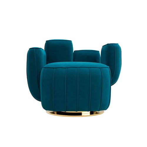 Poltrona contemporanea - AJUI II  - Hommés Studio - in velluto / personalizzabile / fatta a mano