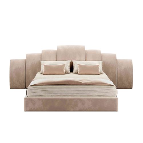 Letto matrimoniale - KARA BED - Hommés Studio - contemporaneo / imbottito / con testiera