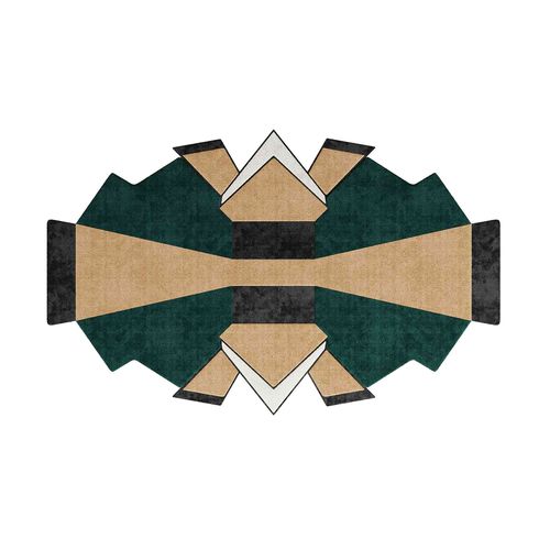Tappeto design originale - ROSETA  - Hommés Studio - geometrico / in Tencel® / tessuto a mano
