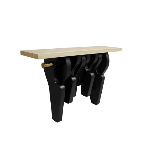 Consolle contemporanea - CADIZ CONSOLE - Hommés Studio - in legno laccato brillante / con supporto in legno impiallacciato / rettangolare