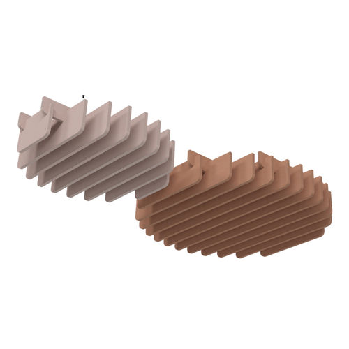 Baffle acustico in PET - NEBULA - Impact Acoustic - sospeso / rettangolare / decorativo