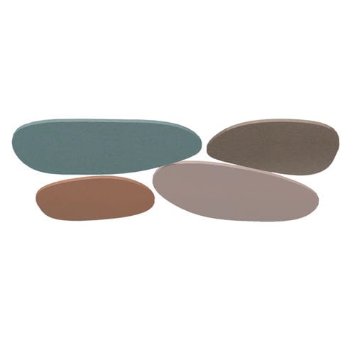 Pannello acustico per soffitto - STONE - Impact Acoustic - in PET / aspetto legno / grigio
