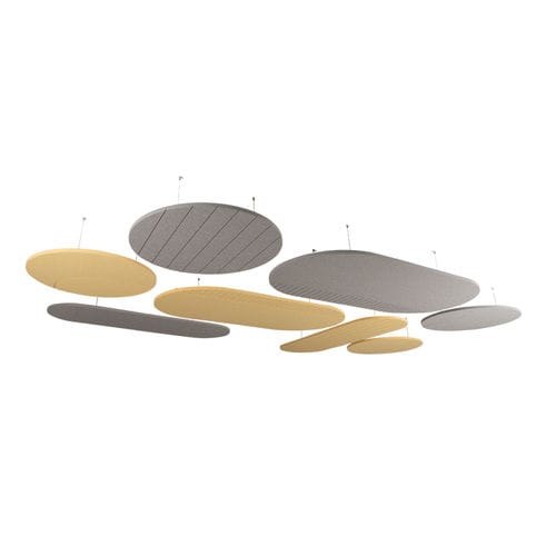 Pannello acustico per soffitto - VELA - Impact Acoustic - in PET / curvo / tondo