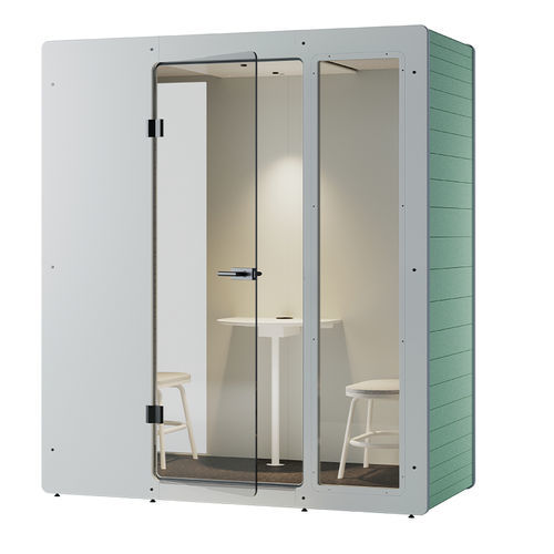 Ufficio POD acustico - 350 - Impact Acoustic - con porta vetrata / con presa di corrente integrata / USB