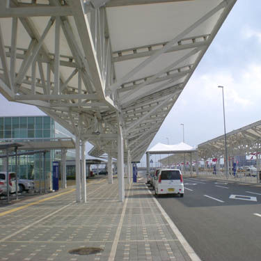 Membrana architettonica in tessuto - FGT-800(KITAKYUSHU AIR TERMINAL) - Chukoh Chemical Industries,Ltd. - in fluoropolimero / PTFE / in tessuto di vetro rivestito PTFE