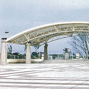 Membrana architettonica in tessuto - FGT-800(ISHIOKA STATION PARK) - Chukoh Chemical Industries,Ltd. - in fluoropolimero / PTFE / in tessuto di vetro rivestito PTFE