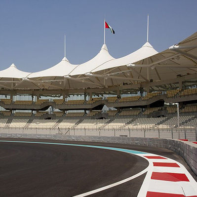 Membrana architettonica in tessuto - FGT-800(YAS ISLAND MARINA CIRCUIT) - Chukoh Chemical Industries,Ltd. - in fluoropolimero / PTFE / in tessuto di vetro rivestito PTFE