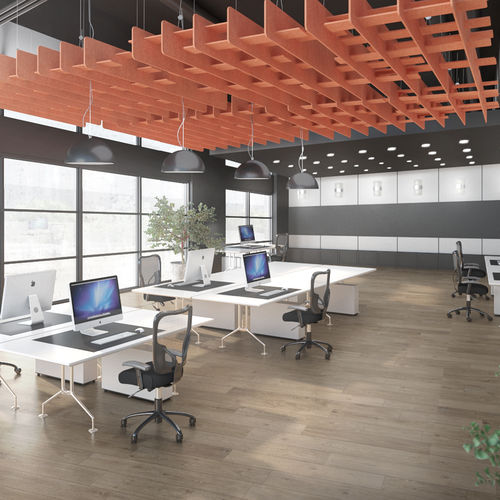 Baffle acustico in PET - ALPHA CANOPY - SATELLITE - The Acoustics Company SAS - sospeso / di lunga durata