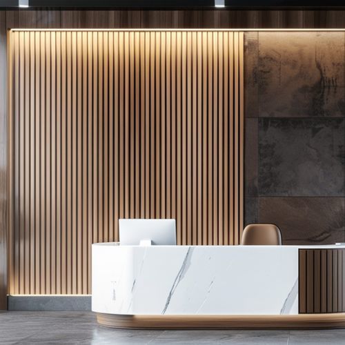 Pannello acustico per muro - SLATS - The Acoustics Company SAS - in legno / in poliestere / in tessuto acustico