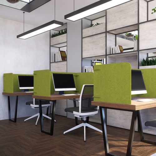 Pannello acustico autoportante - HUSHBRIM - The Acoustics Company SAS - su scrivania / in PET / rettangolare