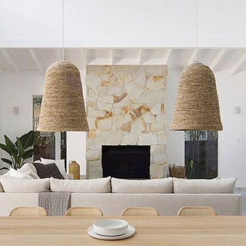 Lampada a sospensione - BIG SUR RAFFIA - My Bali Living - in legno / contemporanea / con cavo