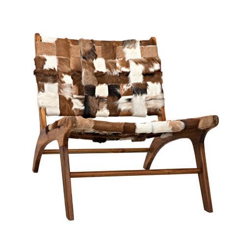 Chaise longue contemporanea - My Bali Living - in pelle / in teak / da esterno
