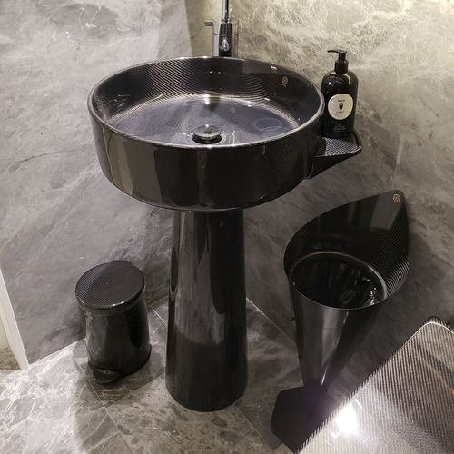 Lavabo autoportante - ALVARAE Design Studio - in fibra carbonio / rotondo / senza foro