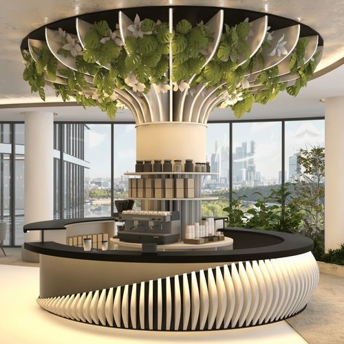 Banco reception rotondo - NewYork - MyWoodream - in legno
