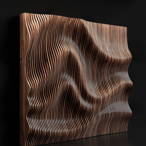 Pannello decorativo in legno compensato - Ocean - MyWoodream - da parete / 3D / a rilievo