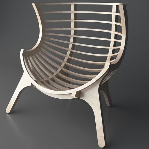 Poltrona contemporanea - Otto - MyWoodream - in legno / in legno / contract