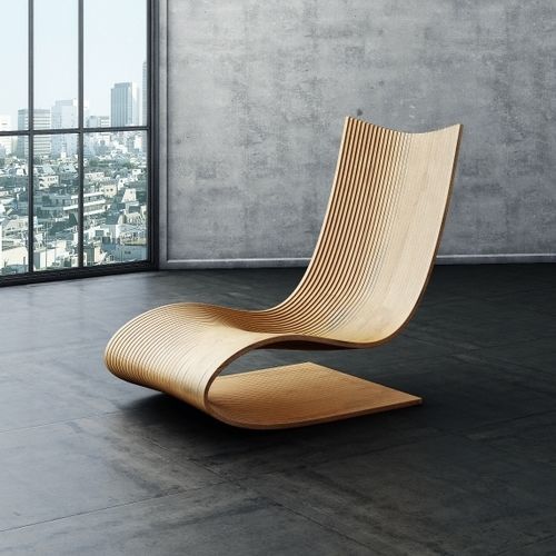 Poltrona contemporanea - Inessa - MyWoodream - in legno / in legno / con schienale alto