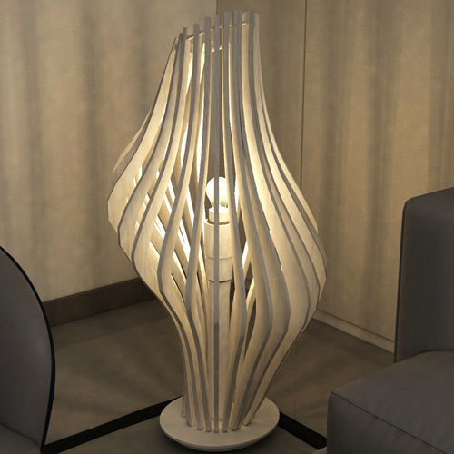 Lampada da pavimento - Sindy - MyWoodream - in legno / moderna / con cavo