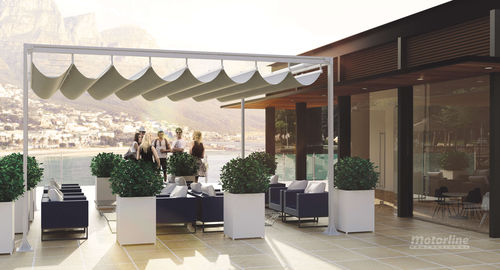 Pergola autoportante - Motorline Professional - in acciaio / con copertura in tela / su misura