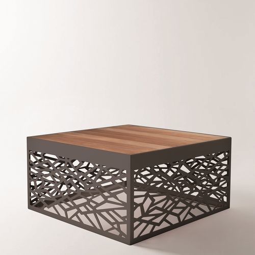 Tavolo d'appoggio contemporaneo - GT01 - Seetech Lighting - in legno / in lamiera forata / con supporto in acciaio inossidabile
