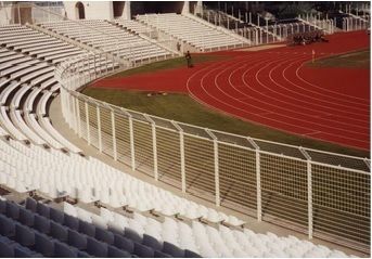 Recinzione in griglia metallica - CHAMPION D.M. - Emmegi spa - a maglia saldata / per campo sportivo / modulare