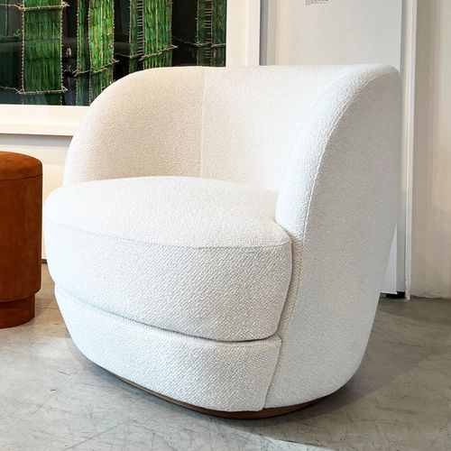 Poltrona contemporanea - Lombard Street - MAN OF PARTS - in tessuto / in pelle / in legno massiccio