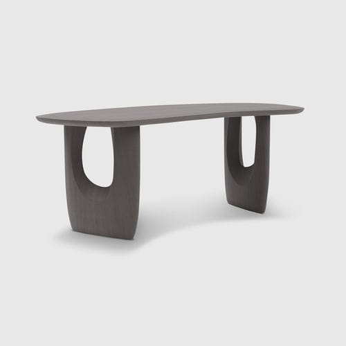 Scrivania da terra - Savignyplatz  - MAN OF PARTS - contemporanea / in rovere / curva