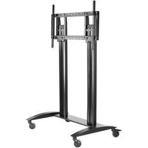 Supporto per TV da terra contemporaneo - SR598-HUB2 - Peerless-AV - girevole / con moderno rotelle / in plastica
