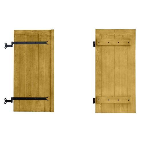 Persiana battente - &agrave; emboiture haute - Les volets du soleil - in composito / aspetto legno / dipinta