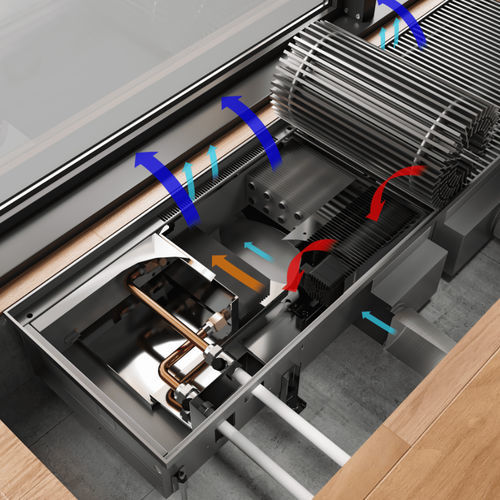 Termoconvettore elettrico - LFC 4 - Heatmann - contemporaneo / in metallo / a pavimento