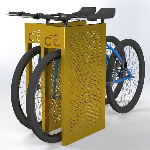 Rastrelliera per biciclette a pavimento - Enjoy - URBAN TENDANCES - con sistema di sicurezza / design originale / in acciaio