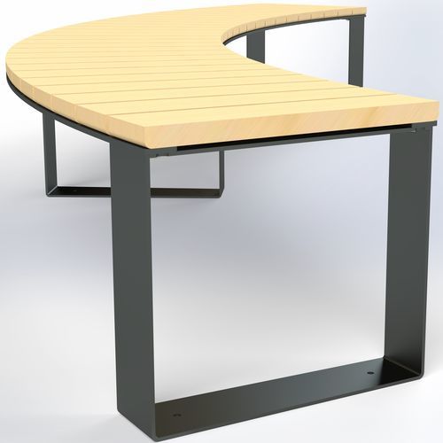 Panca per spazi pubblici contemporanea - Enjoy - URBAN TENDANCES - in legno / in acciaio / con schienale