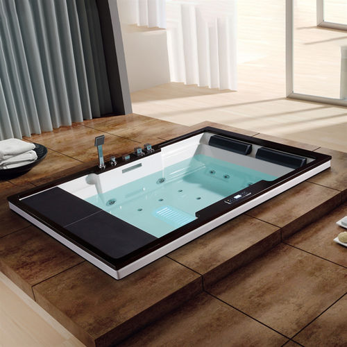 Vasca da bagno per ambiente abitativo - FM1101C - FontanaShowers - in rovere / in acrilico / in ottone