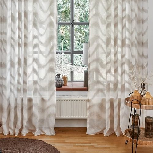 Tendina voile con motivo a onde - ODINE - Gardisette - in poliestere / lavabile / tessitura