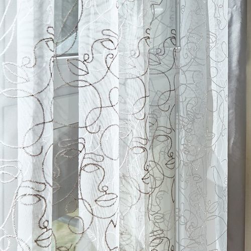 Tendina voile a motivi - FACES - Gardisette - in poliestere / lavabile / trasparente