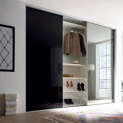 Porta per cabina armadio da interno - DUO - AN Collection GmbH - in vetro / in alluminio / scorrevole