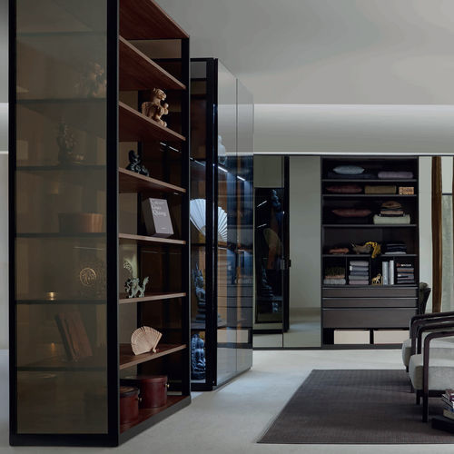 Vetrina contemporanea - WALK_in - AN Collection GmbH - in vetro / in legno laccato / illuminata