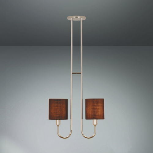 Lampada a sospensione - NOSTALGIA-D - VS Manufaktur e.K. - in ottone / in tessuto / contemporanea