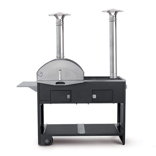 Barbecue a legna - PIZZA & CUCINA - Fontana Forni s.r.l. - a carbonella / con rotelle / in acciaio zincato