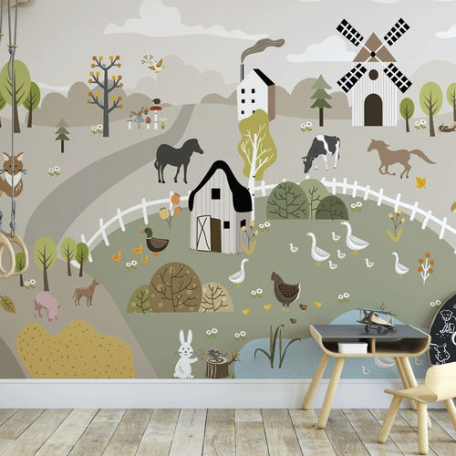 Carta da parati contemporanea - ferme - MuralConcept - in tessuto non tessuto / panoramica / con animali