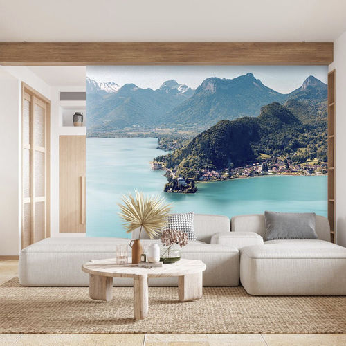 Carta da parati foto - Annecy chateau Duingt - MuralConcept - contemporanea / in tessuto non tessuto / panoramica