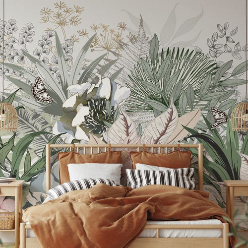 Carta da parati contemporanea - botanic - MuralConcept - in tessuto non tessuto / con motivi floreali / panoramica